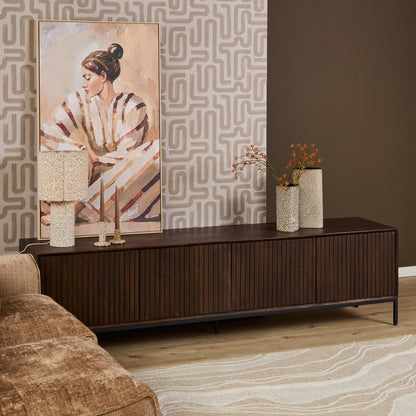 Mueble de TV Madison Madera de Mango Marrón 210cm Starfurn