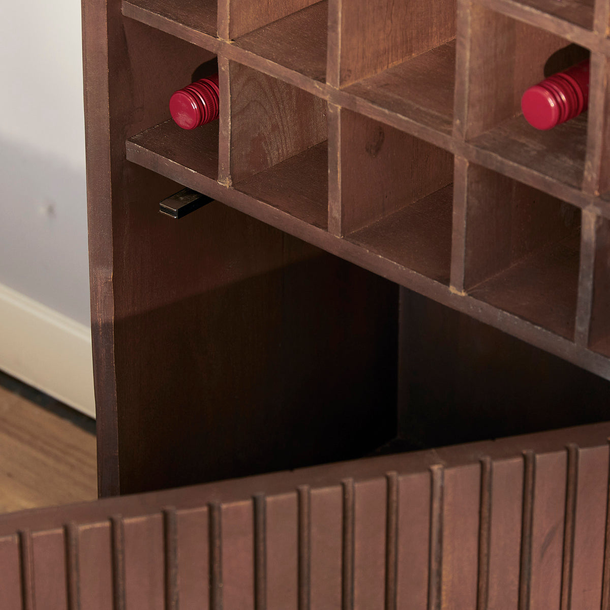 Vinoteca Madison Madera de Mango Marrón 55cm Starfurn