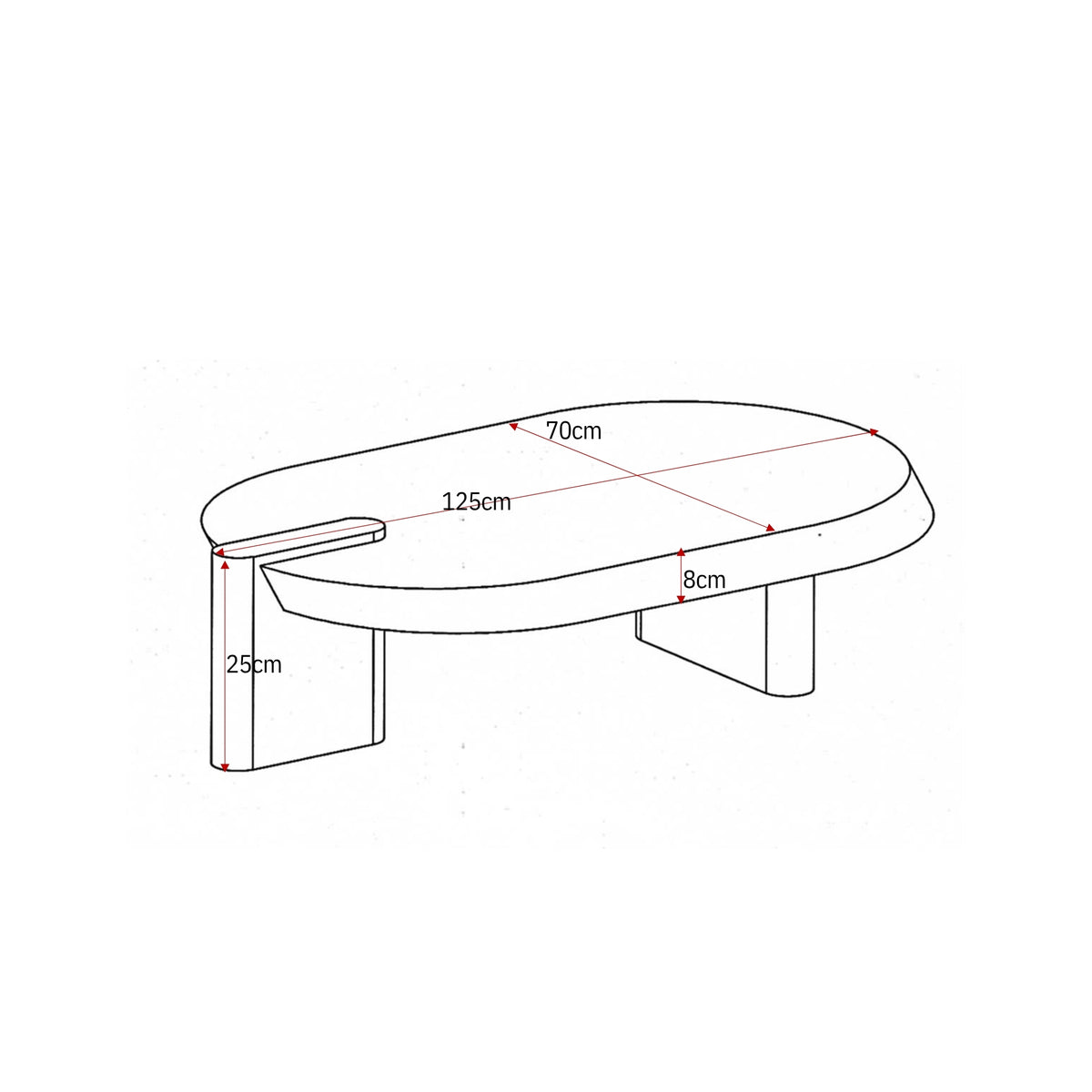 Mesa de centro Rava Madera de mango Marrón 125cm Starfurn