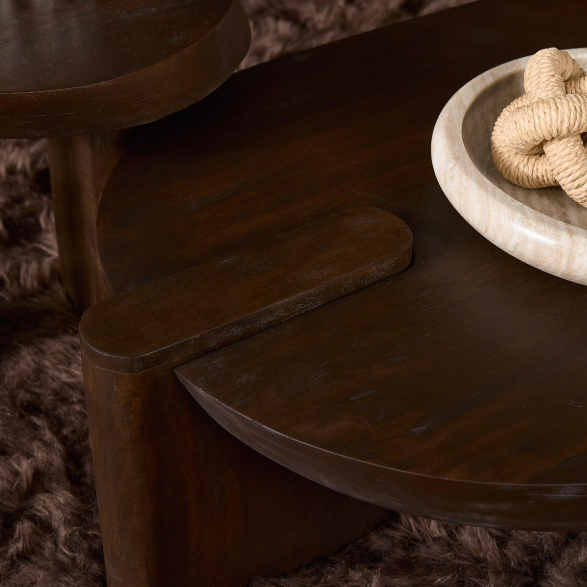Mesa de centro Rava Madera de mango Marrón 125cm Starfurn
