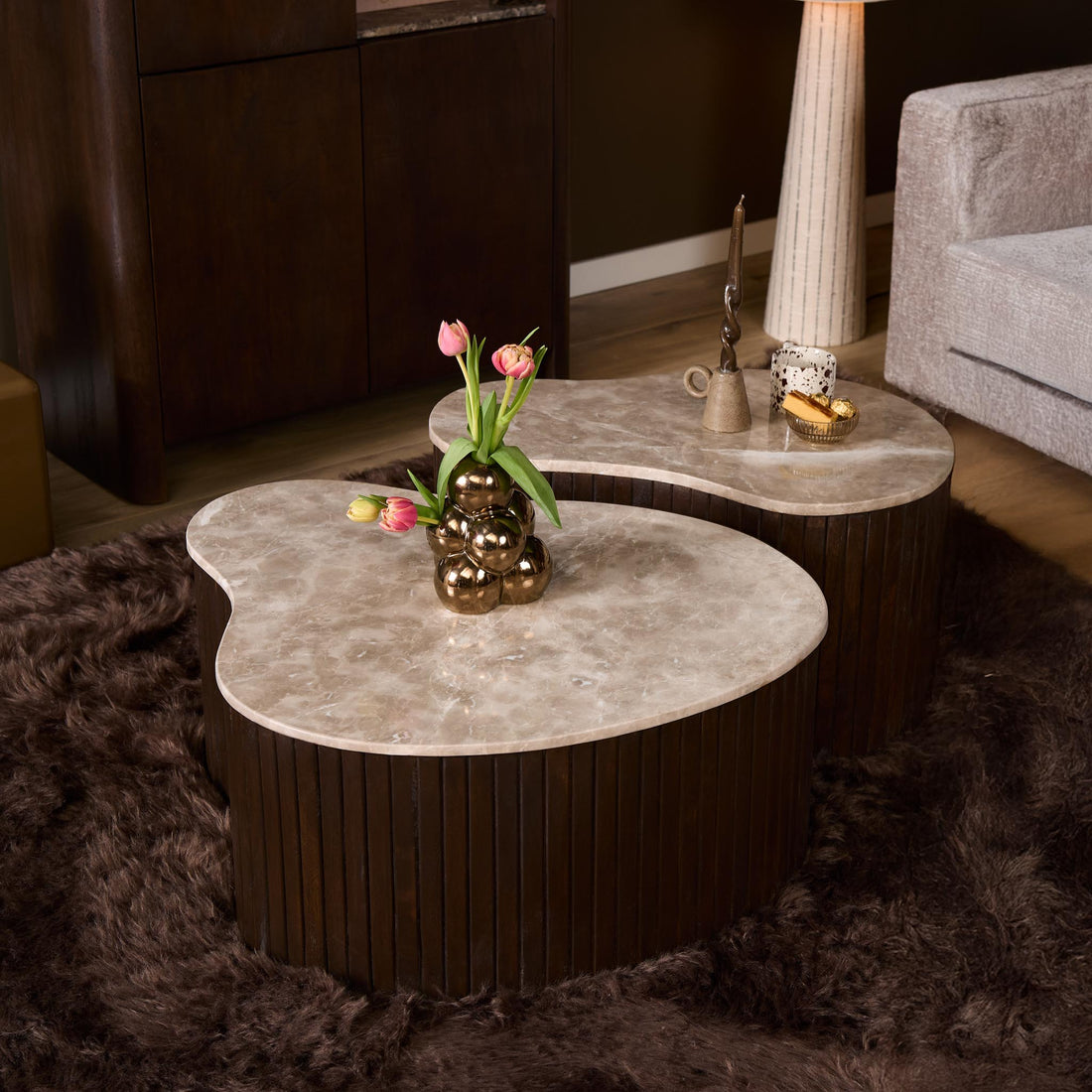 Mesa de centro Nomi Madera de mango Marrón 70cm Starfurn