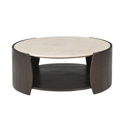 Mesa de centro Rune Mármol Botticino 80cm Starfurn
