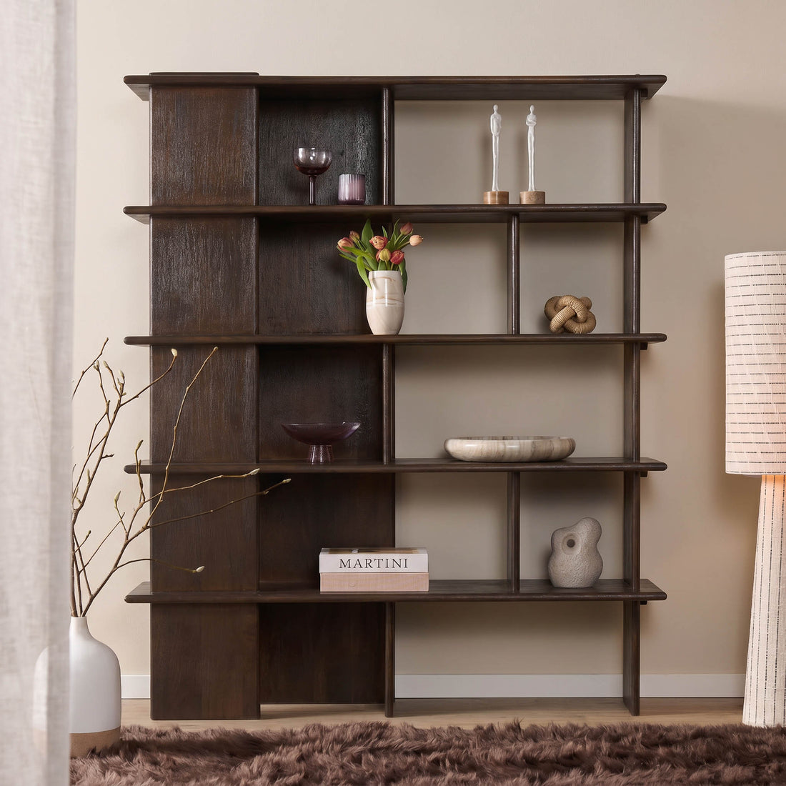 Armario de pared Lina Madera de mango Marrón 150cm Starfurn