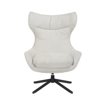 Sillón Olivia Giratorio Tela Blanco Roto Starfurn