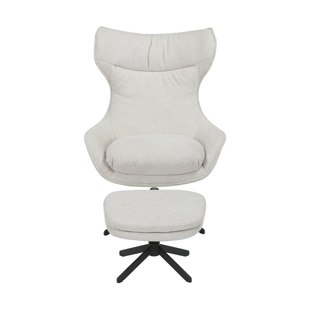 Sillón Olivia Giratorio Tela Blanco Roto Starfurn