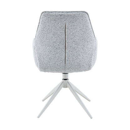 Silla de comedor Hera de tela beige con reposabrazos Starfurn