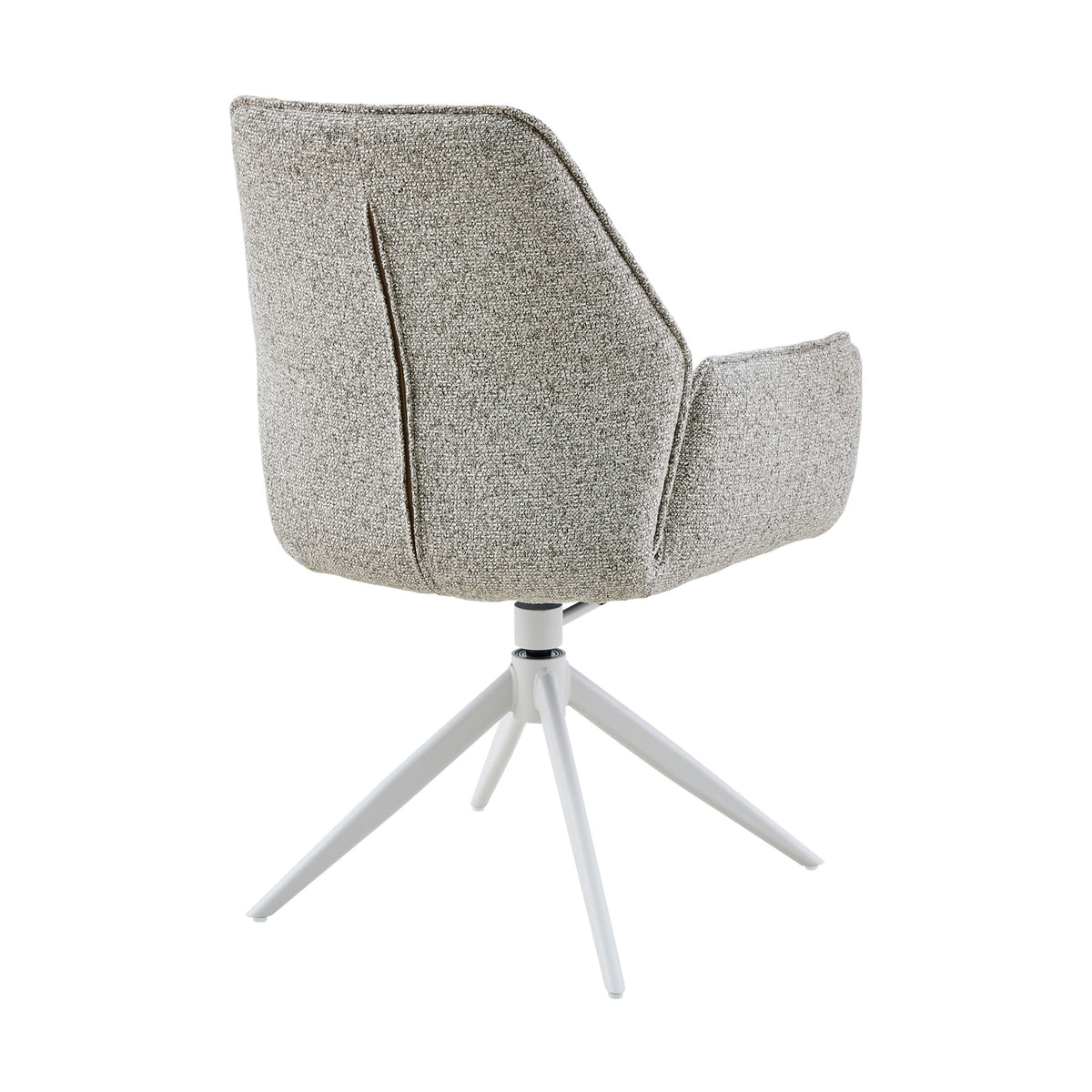 Silla de comedor Hera de tela beige con reposabrazos Starfurn
