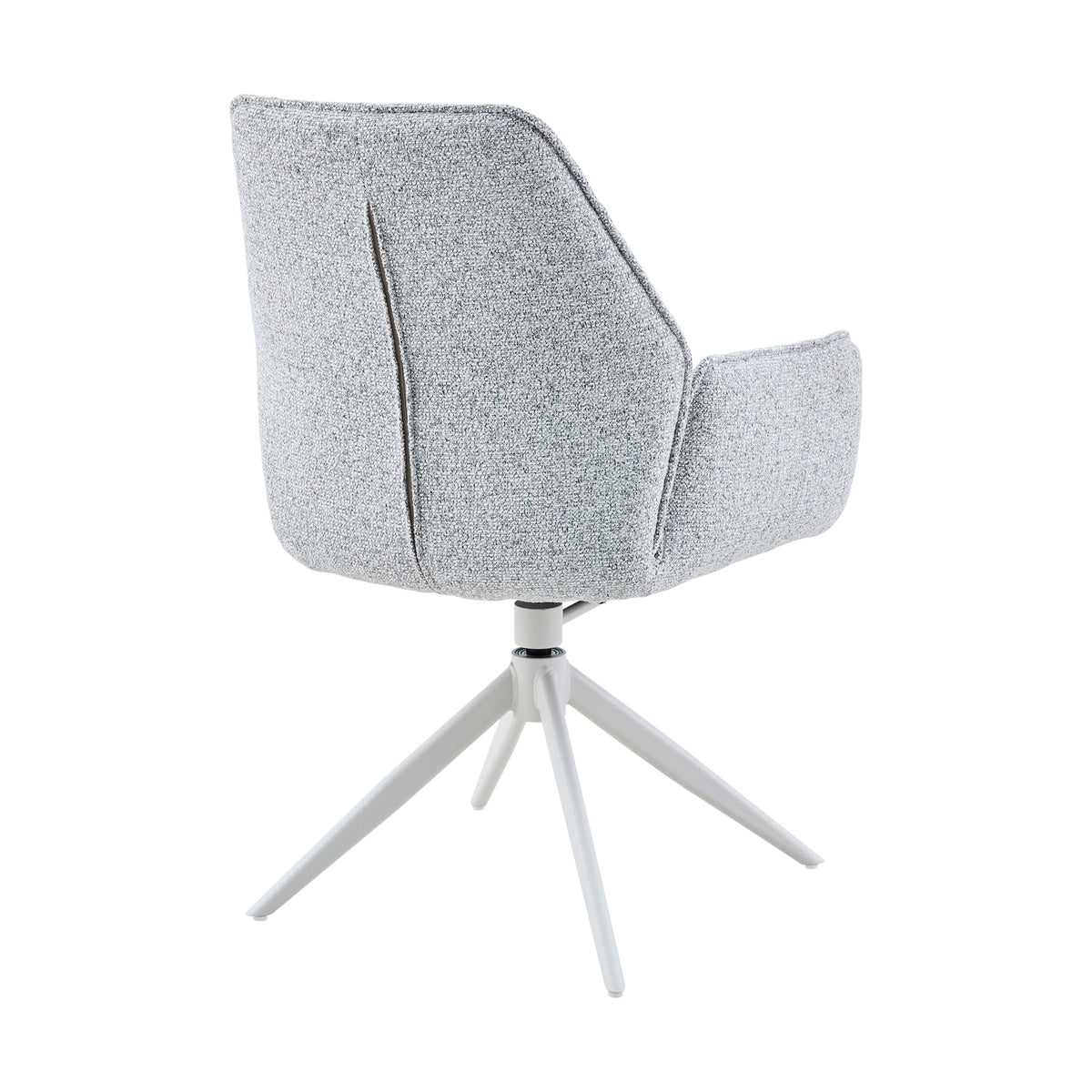 Silla de comedor Hera de tela beige con reposabrazos Starfurn