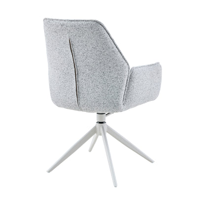 Silla de comedor Hera de tela beige con reposabrazos Starfurn