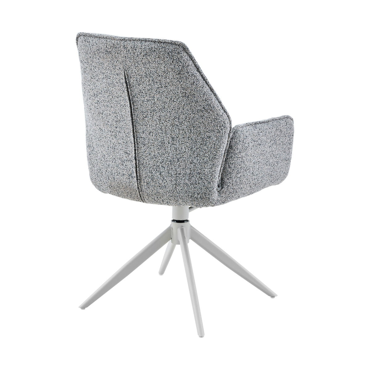 Silla de comedor Hera de tela gris con reposabrazos Starfurn