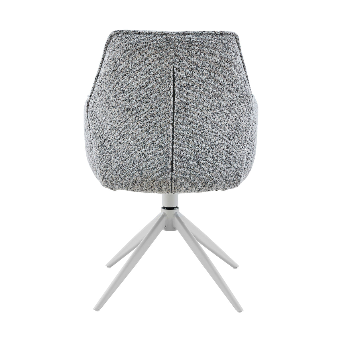 Silla de comedor Hera de tela gris con reposabrazos Starfurn