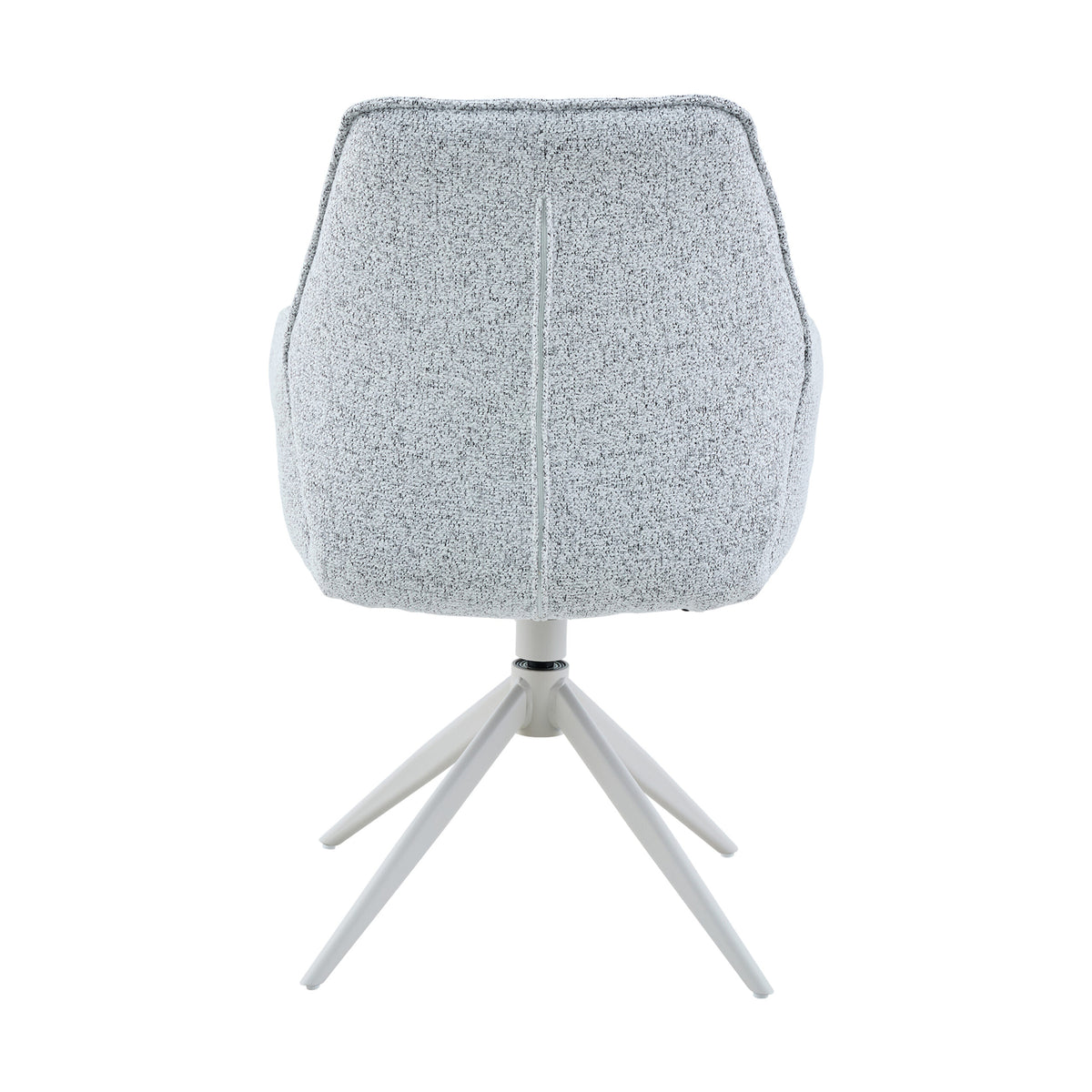 Silla de comedor Hera Tapizada Gris Claro Con Reposabrazos Starfurn