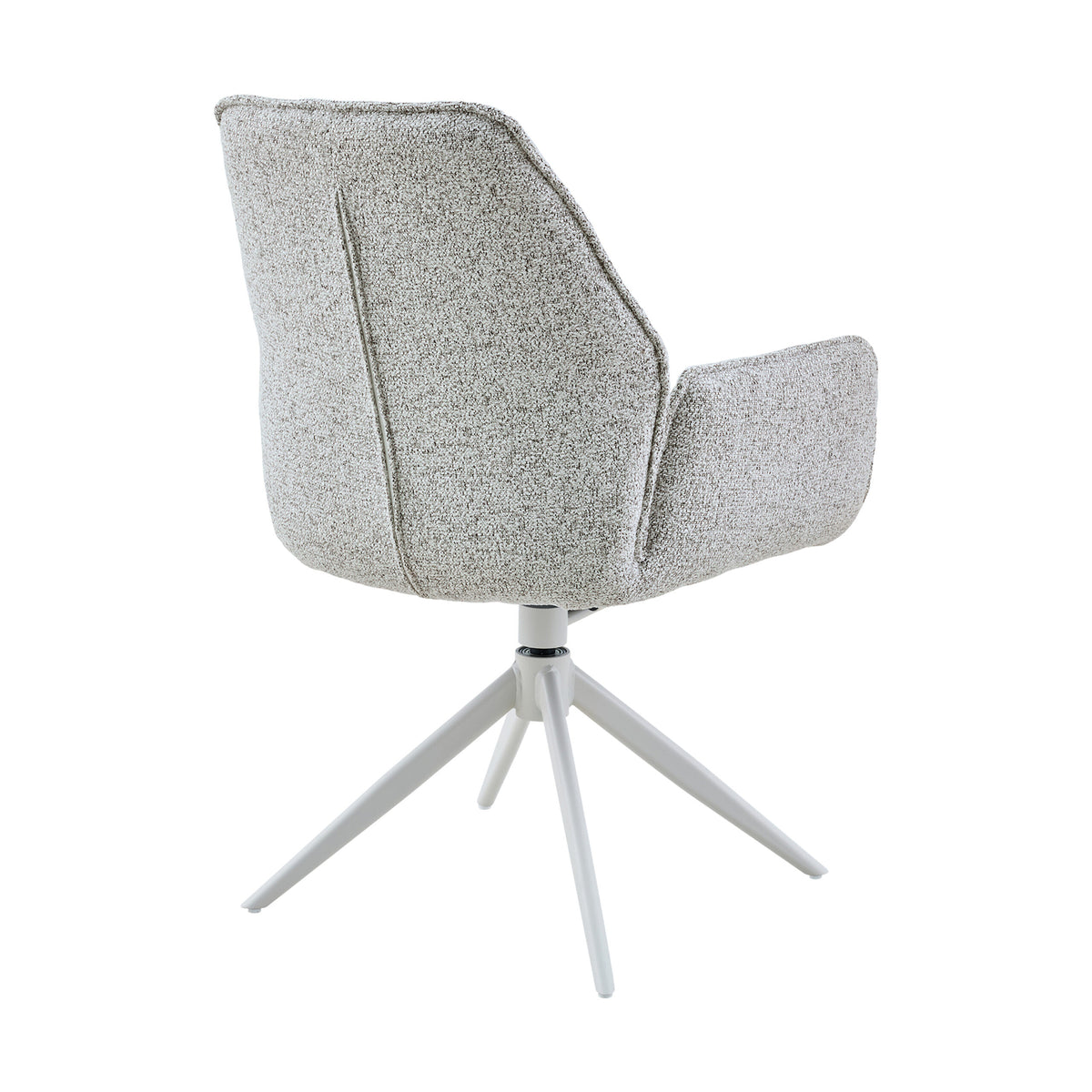 Silla de comedor Hera Tapizada Gris Claro Con Reposabrazos Starfurn