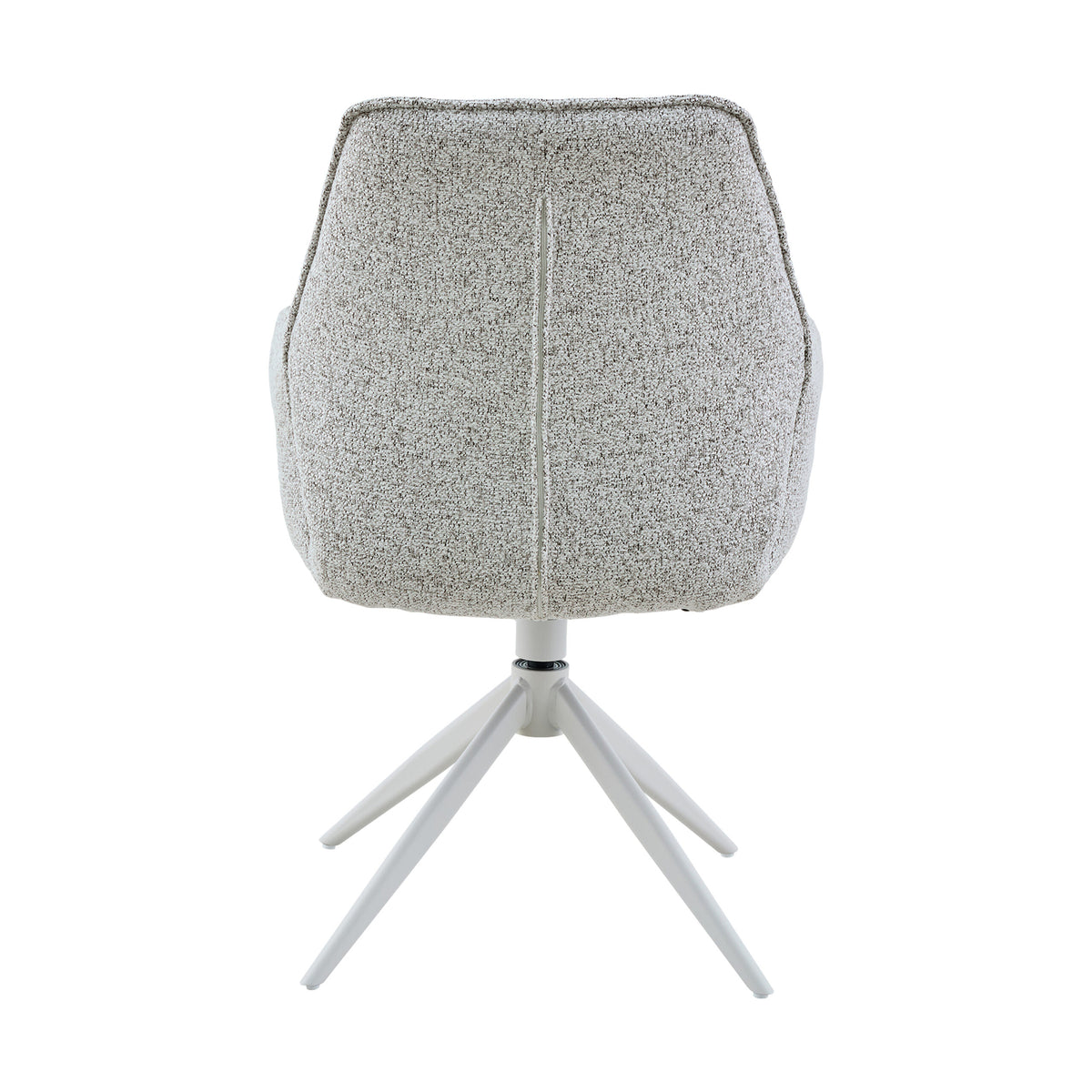 Silla de comedor Hera Tapizada Gris Claro Con Reposabrazos Starfurn