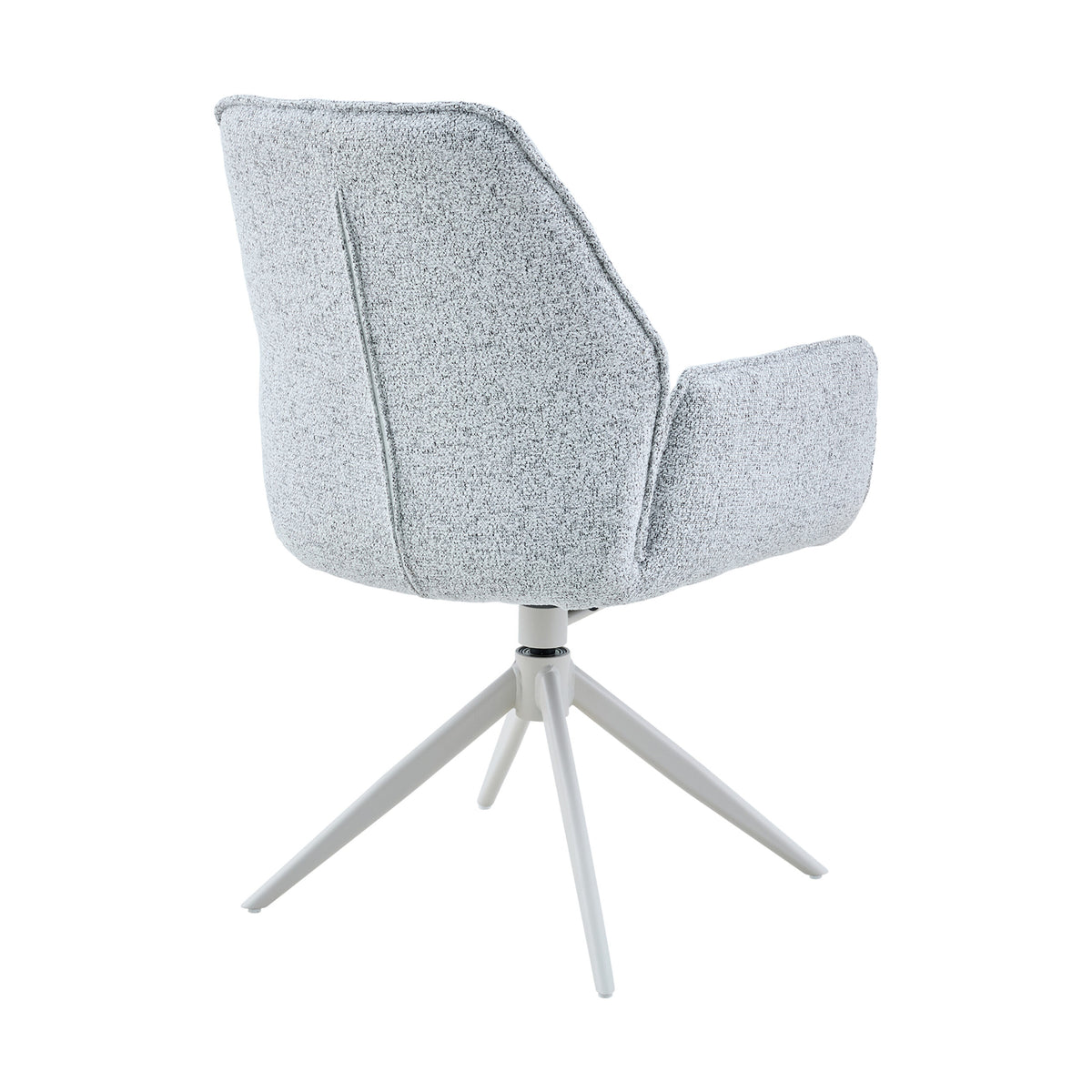 Silla de comedor Hera Tapizada Gris Claro Con Reposabrazos Starfurn