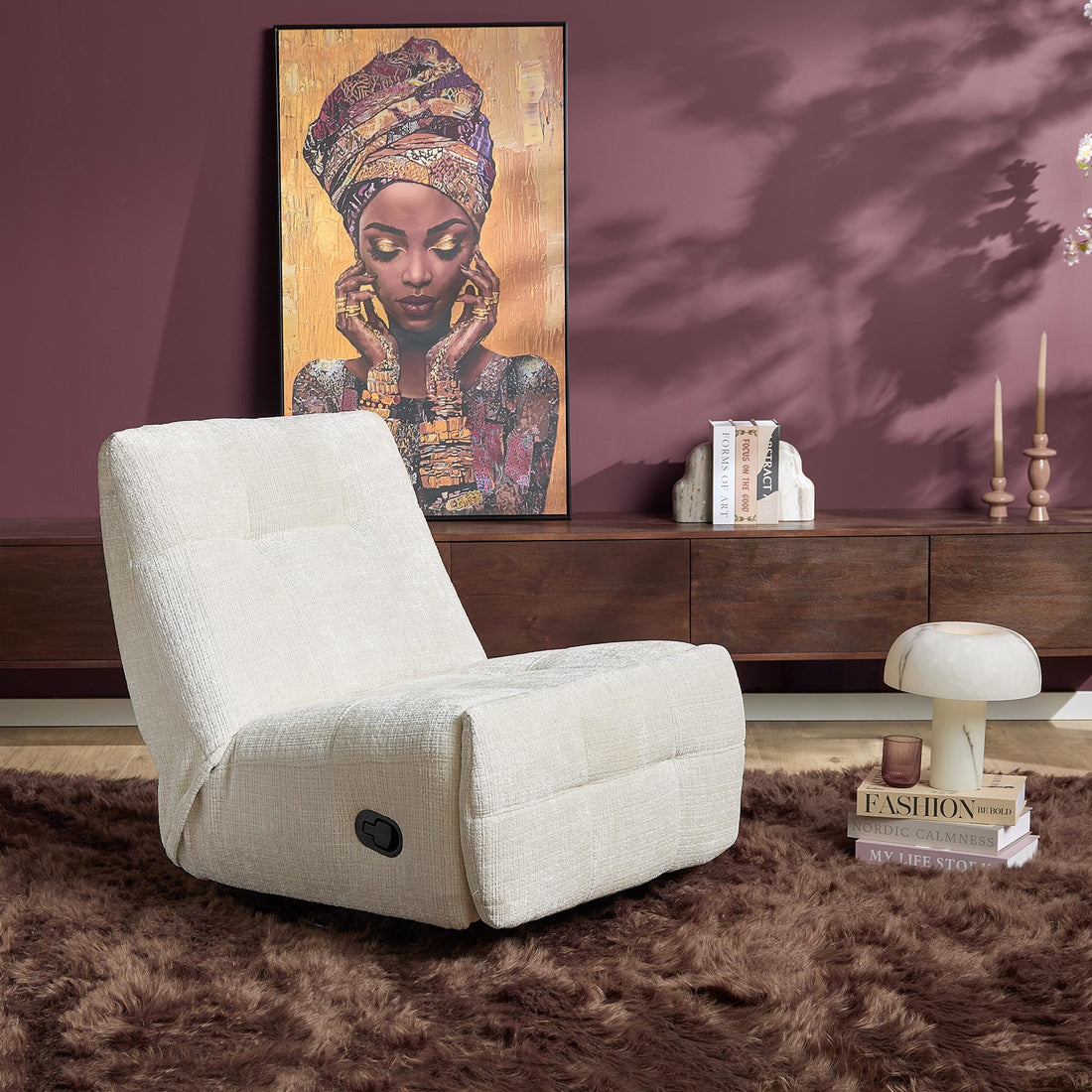 Sillón relax Chill Tela Blanco Roto Starfurn