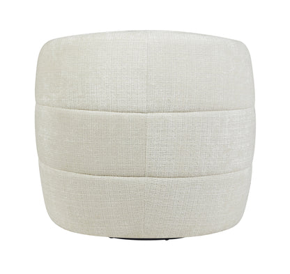 Sillón giratorio Yara de tela color blanco roto Starfurn