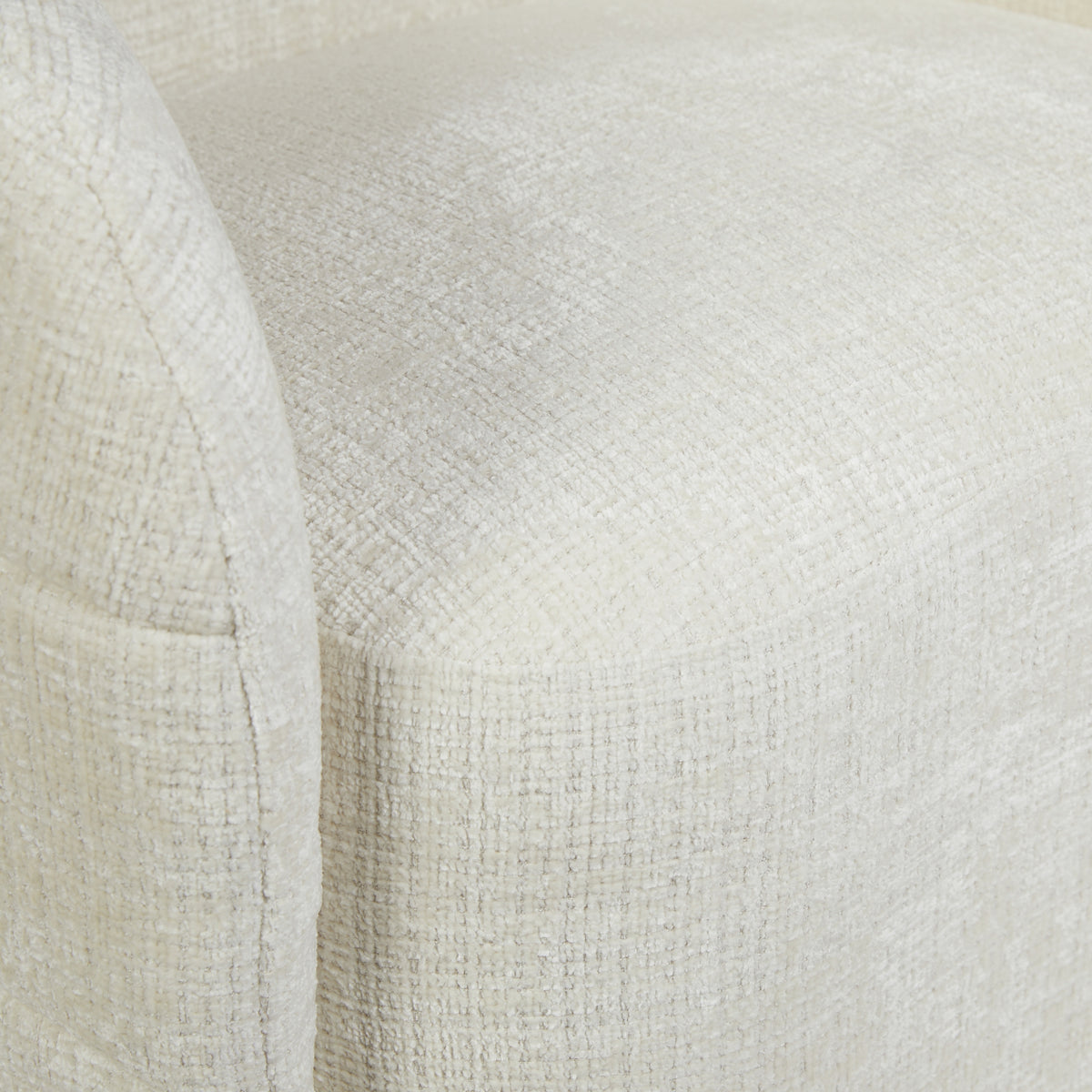 Sillón giratorio Yara de tela color blanco roto Starfurn
