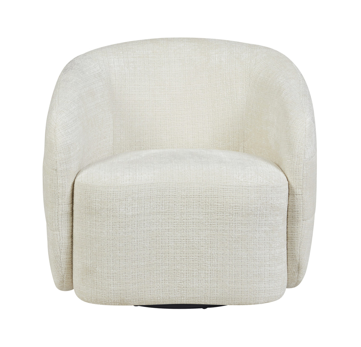 Sillón giratorio Yara de tela color blanco roto Starfurn