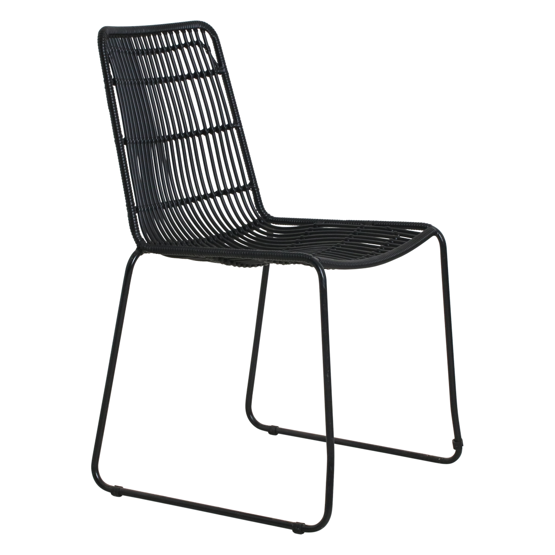 Silla de terraza Jane Negra Set de 2 Raw Materials