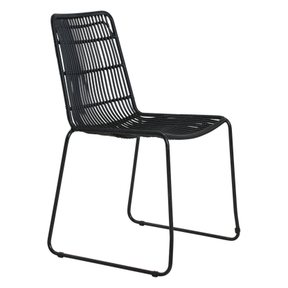 Silla de terraza Jane Negra Set de 2 Raw Materials