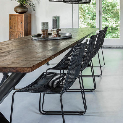 Silla de terraza Jane Negra Set de 2 Raw Materials