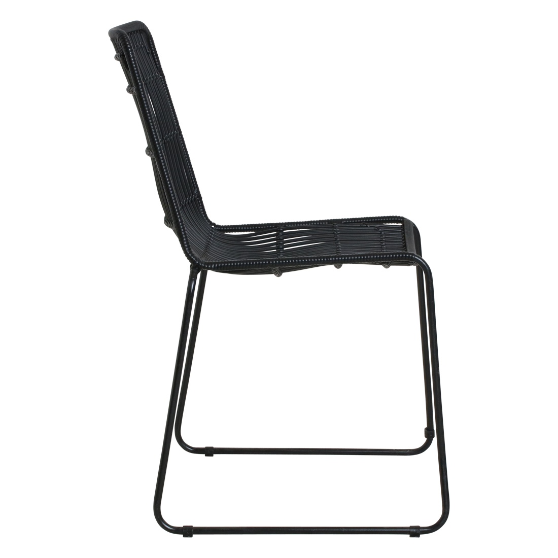 Silla de terraza Jane Negra Set de 2 Raw Materials