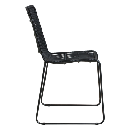 Silla de terraza Jane Negra Set de 2 Raw Materials