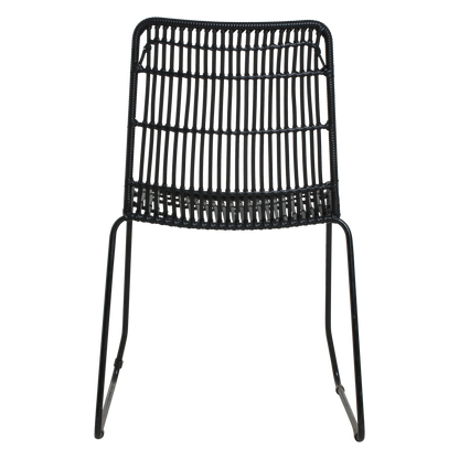 Silla de terraza Jane Negra Set de 2 Raw Materials