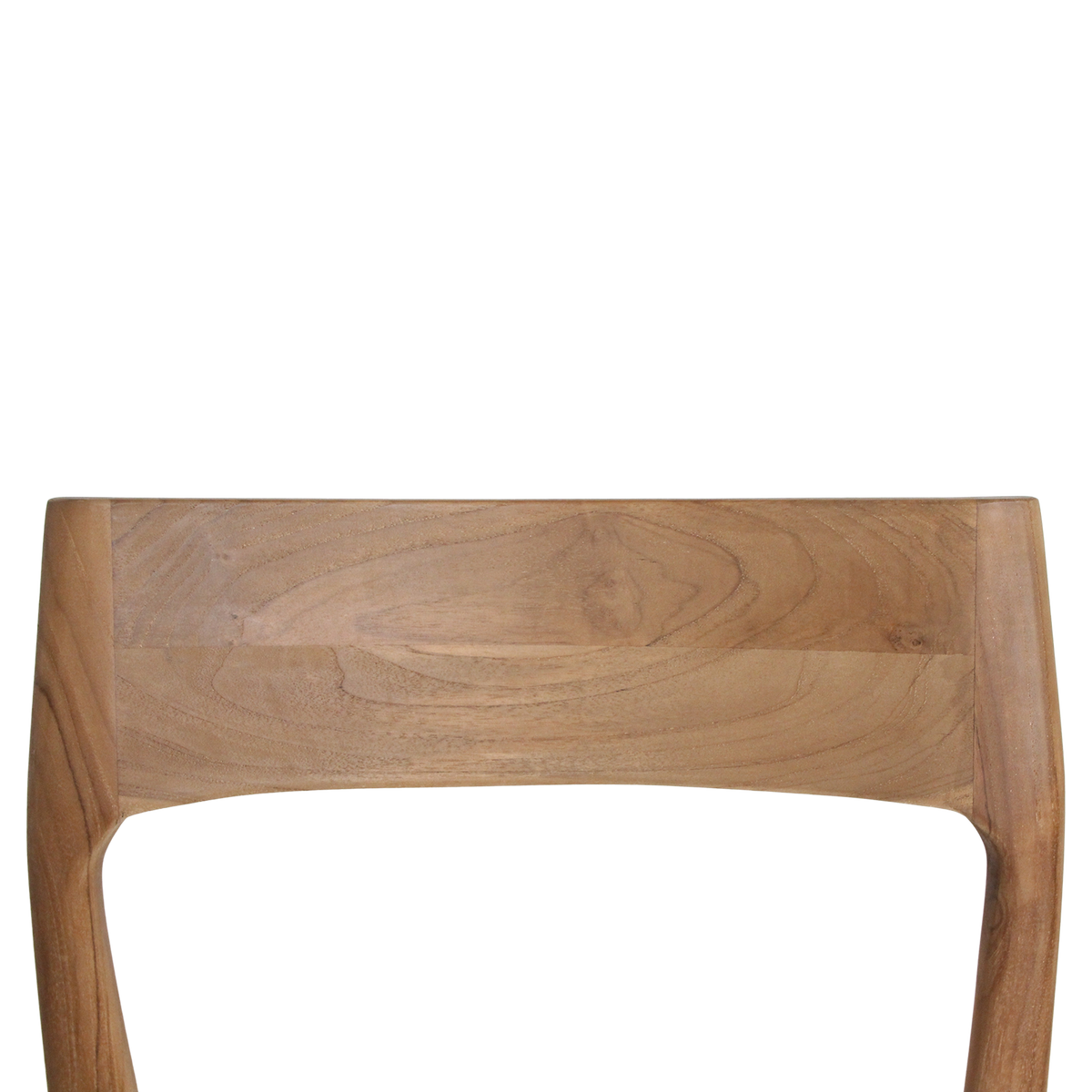 Freya Silla de comedor de teca sin reposabrazos Crema Set de 2 Raw Materials
