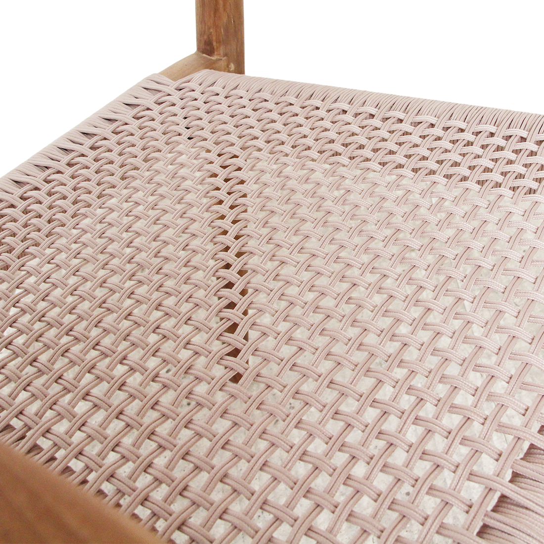 Silla de comedor de teca Freya con reposabrazos, color natural, juego de 2, Raw Materials