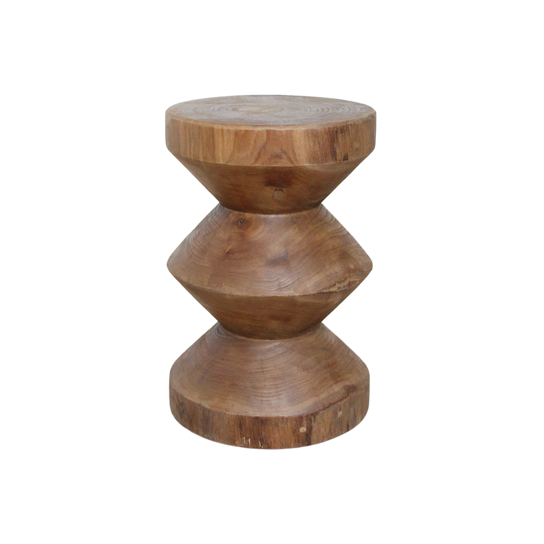 Mesa auxiliar Forma Rizo, madera natural en bruto