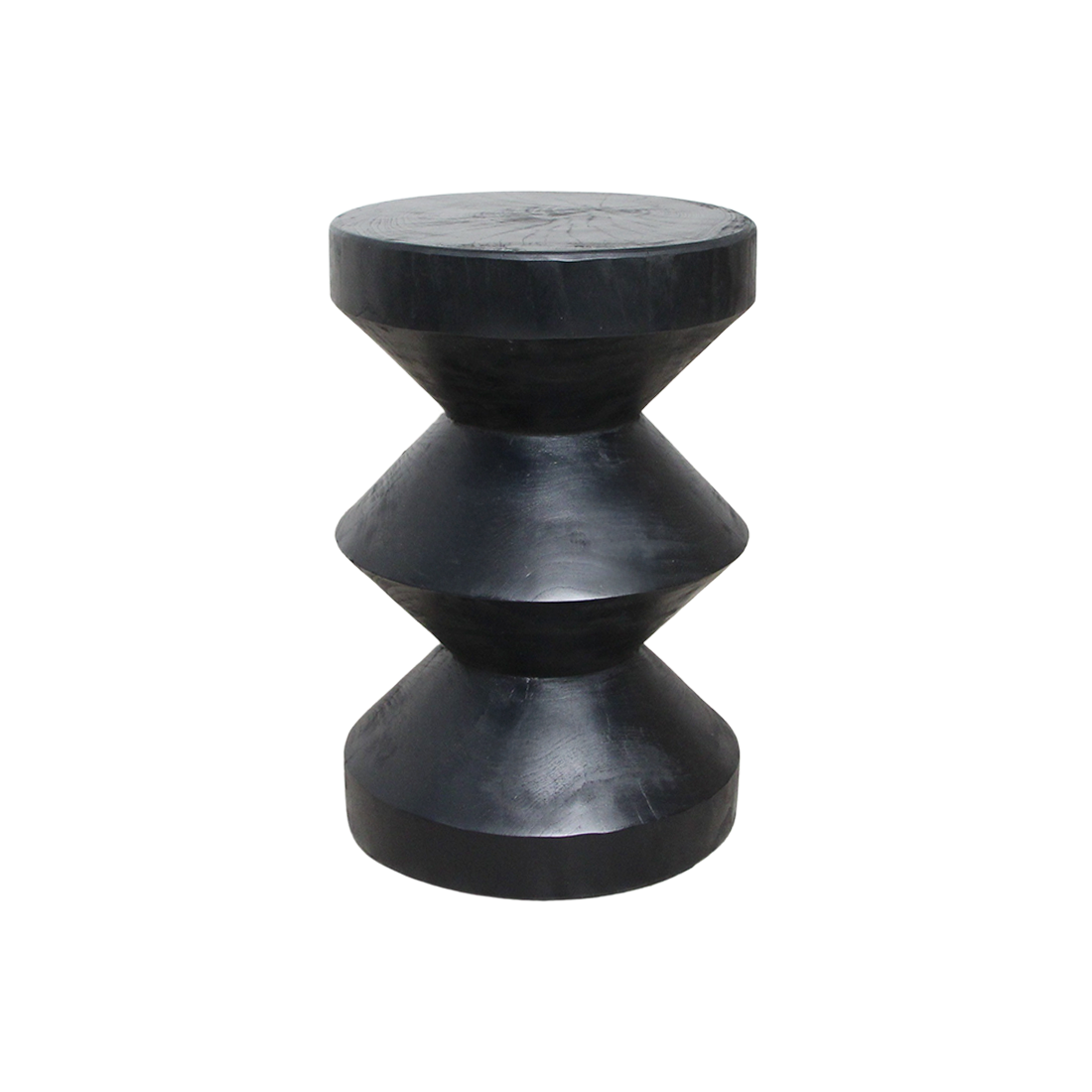 Mesa auxiliar Forma Rizo negra Raw Materials