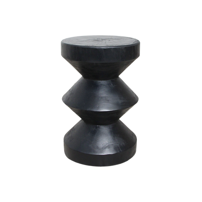 Mesa auxiliar Forma Rizo negra Raw Materials
