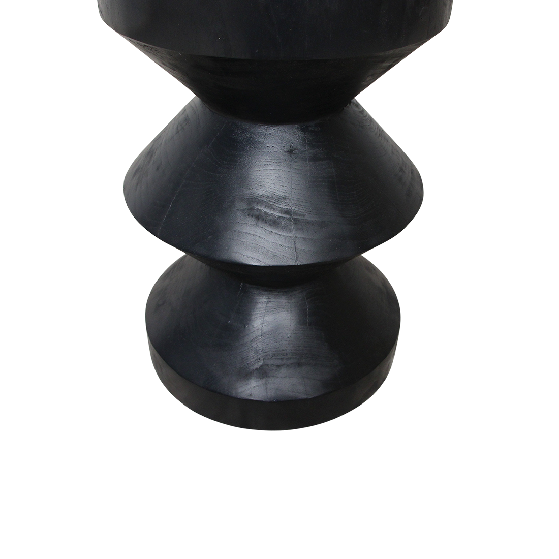 Mesa auxiliar Forma Rizo negra Raw Materials