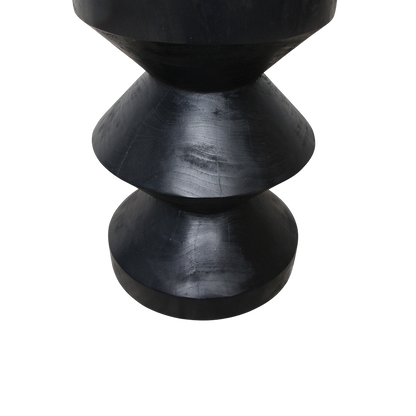 Mesa auxiliar Forma Rizo negra Raw Materials