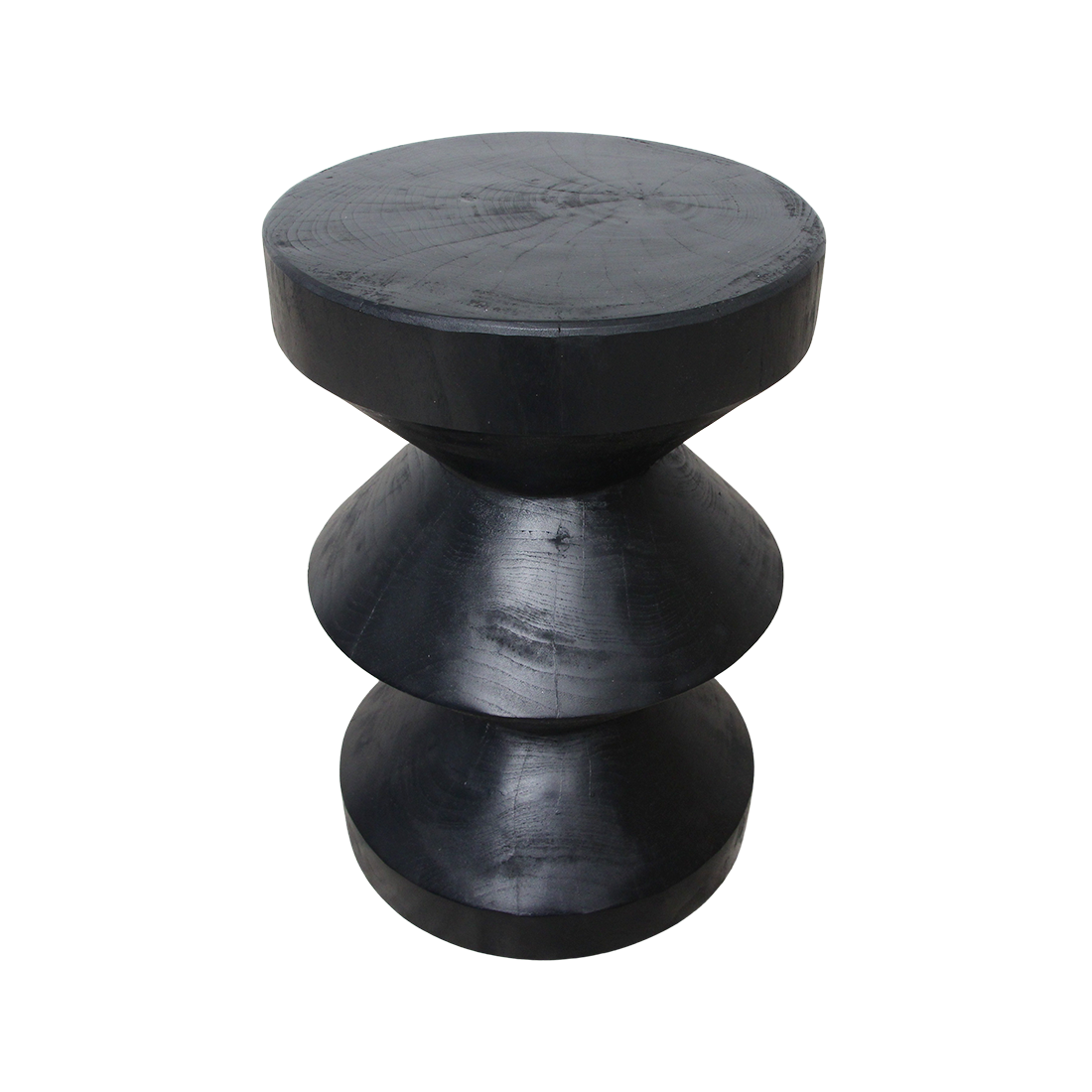 Mesa auxiliar Forma Rizo negra Raw Materials