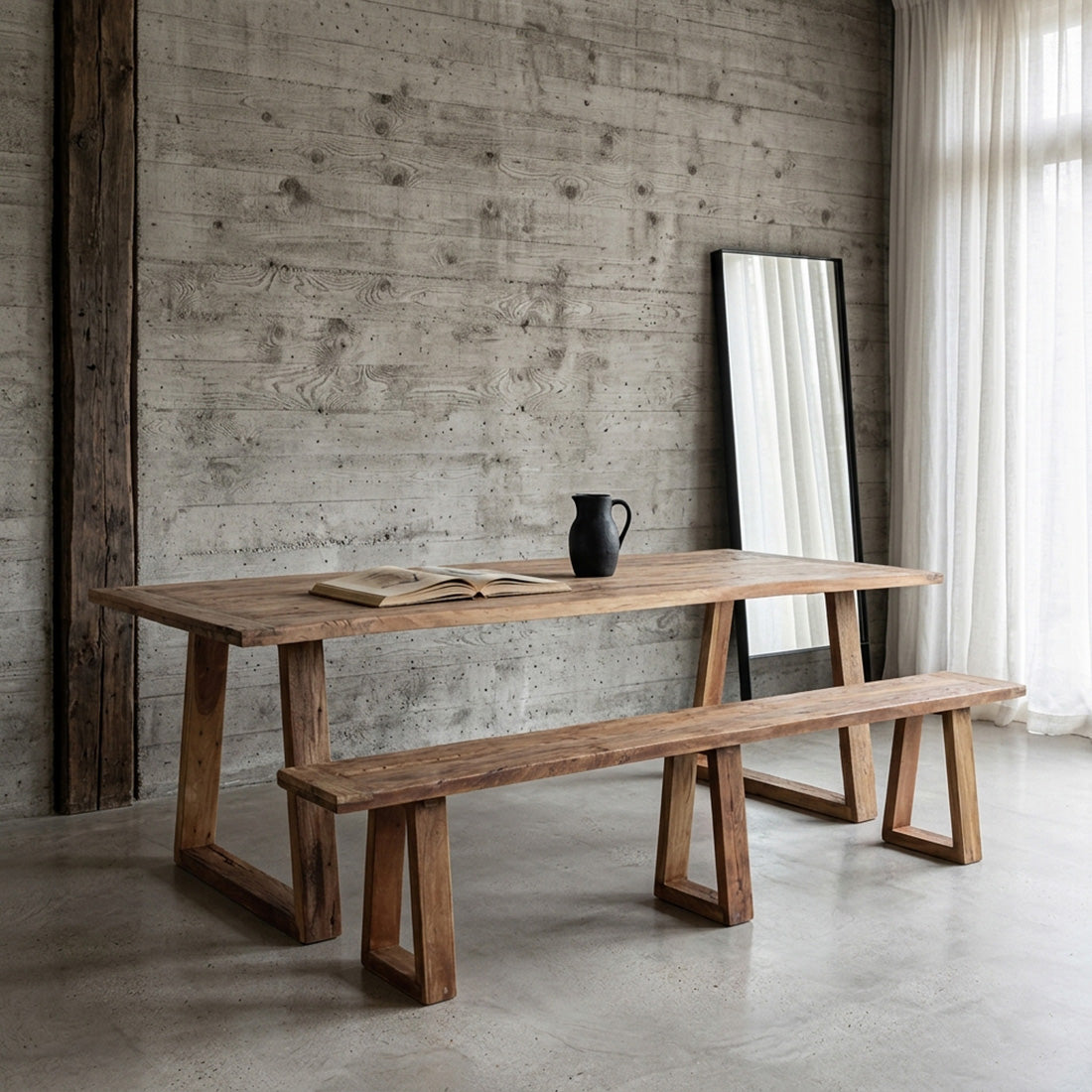 Mesa de comedor de teca Farmwood 240cm Raw Materials
