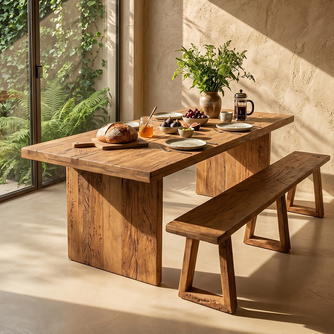 Mesa de comedor Farmwood Waterfall - 240cm Raw Materials