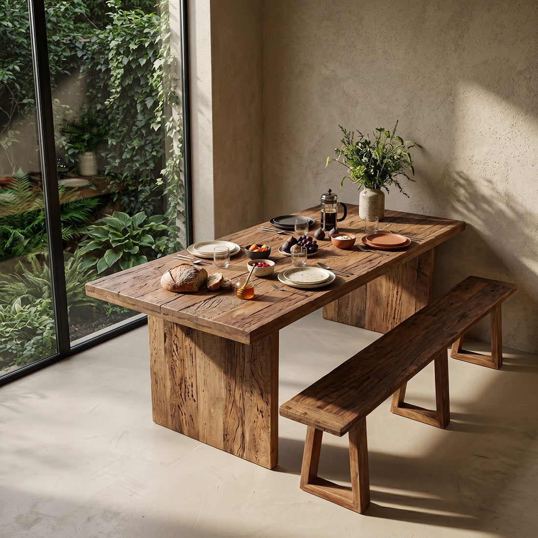 Mesa de comedor Farmwood Waterfall - 240cm Raw Materials