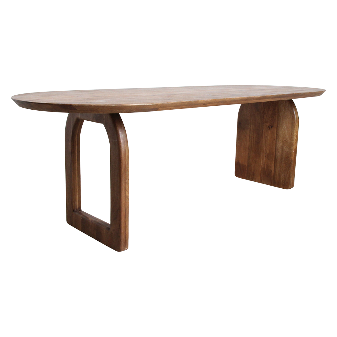 Mesa de comedor Bullnose Mix marrón 240cm Raw Materials