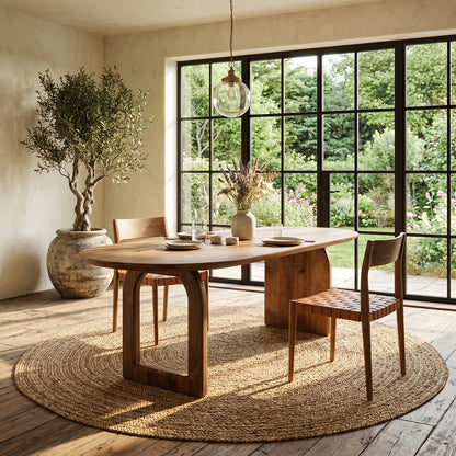 Mesa de comedor Bullnose Mix marrón 240cm Raw Materials