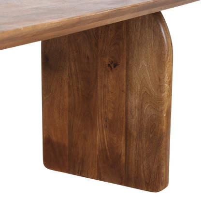 Mesa de comedor Bullnose Mix marrón 240cm Raw Materials
