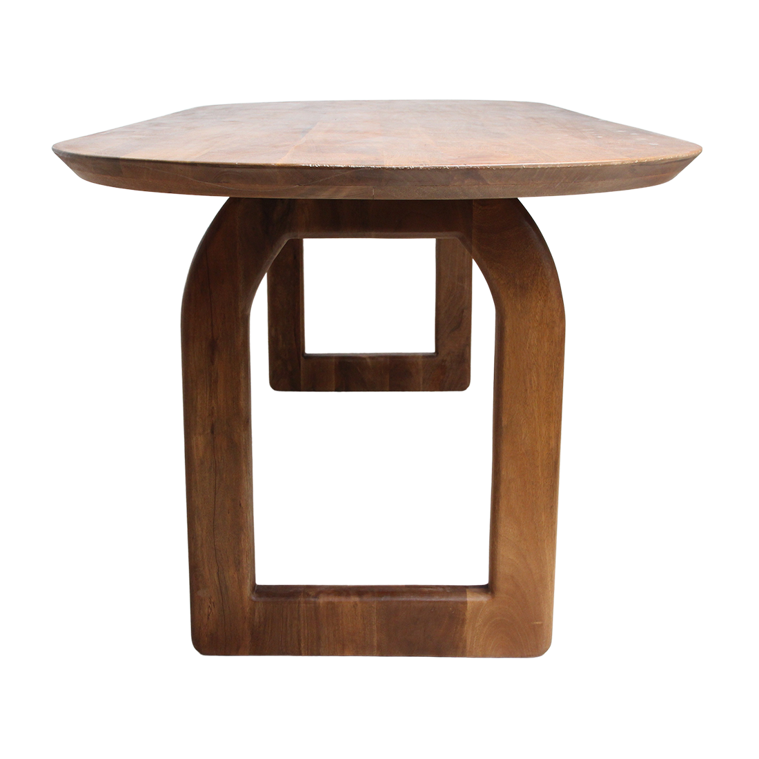 Mesa de comedor Bullnose abierta marrón 240 cm Raw Materials