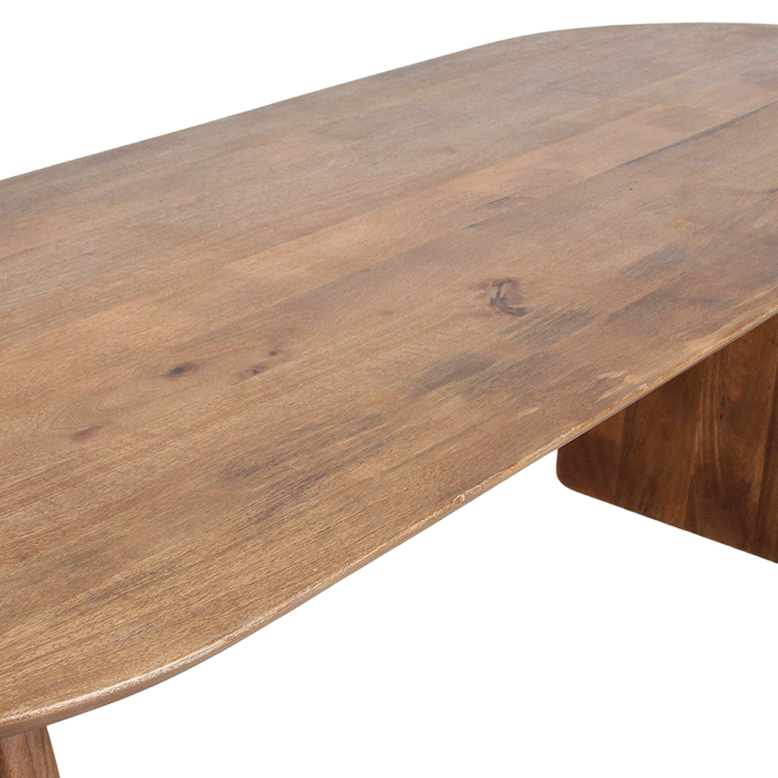Mesa de comedor Bullnose abierta marrón 240 cm Raw Materials