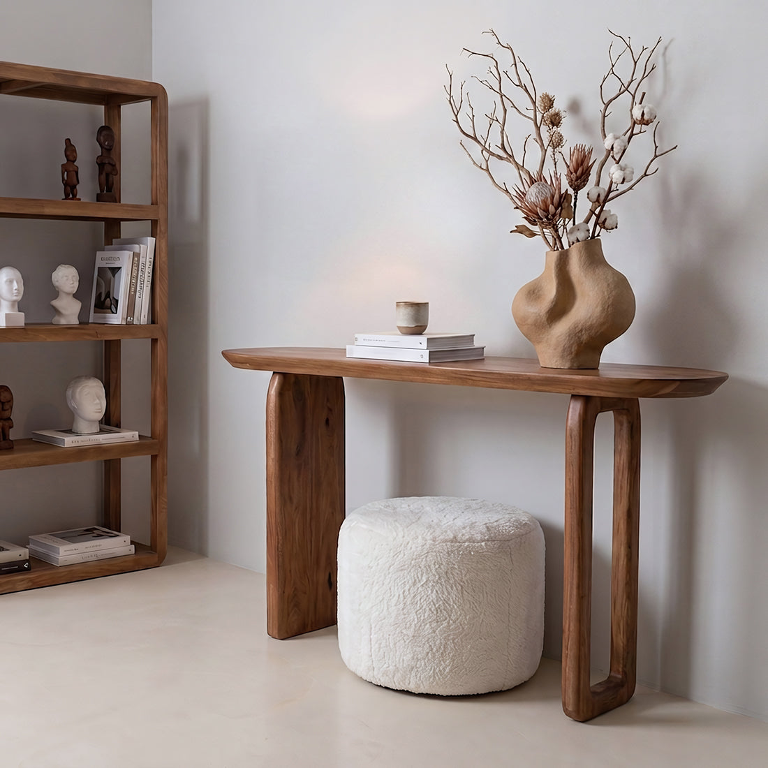 Mesa Consola Bullnose Marrón Raw Materials
