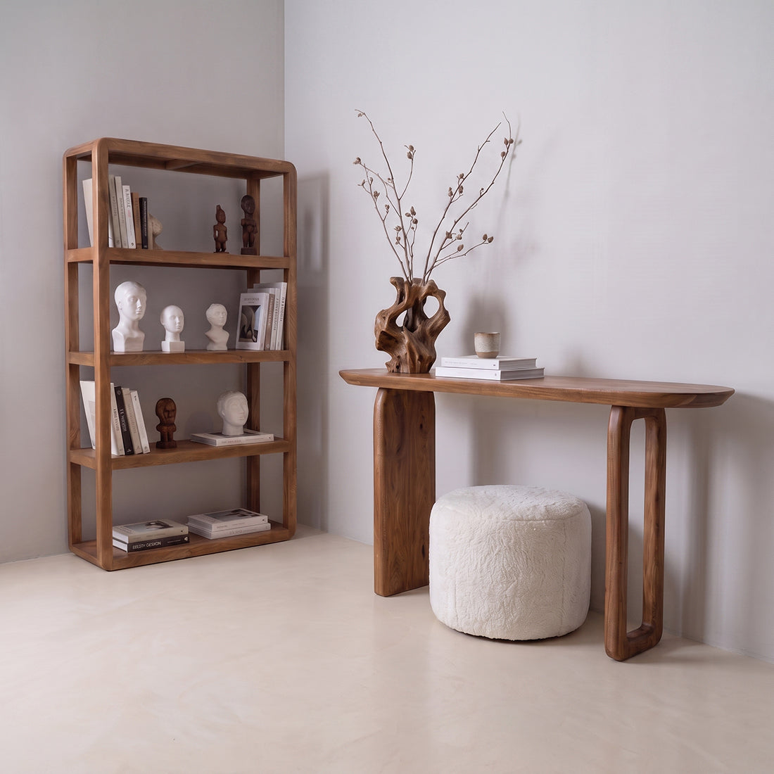 Mesa Consola Bullnose Marrón Raw Materials