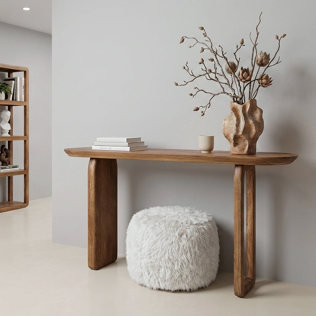 Mesa Consola Bullnose Marrón Raw Materials