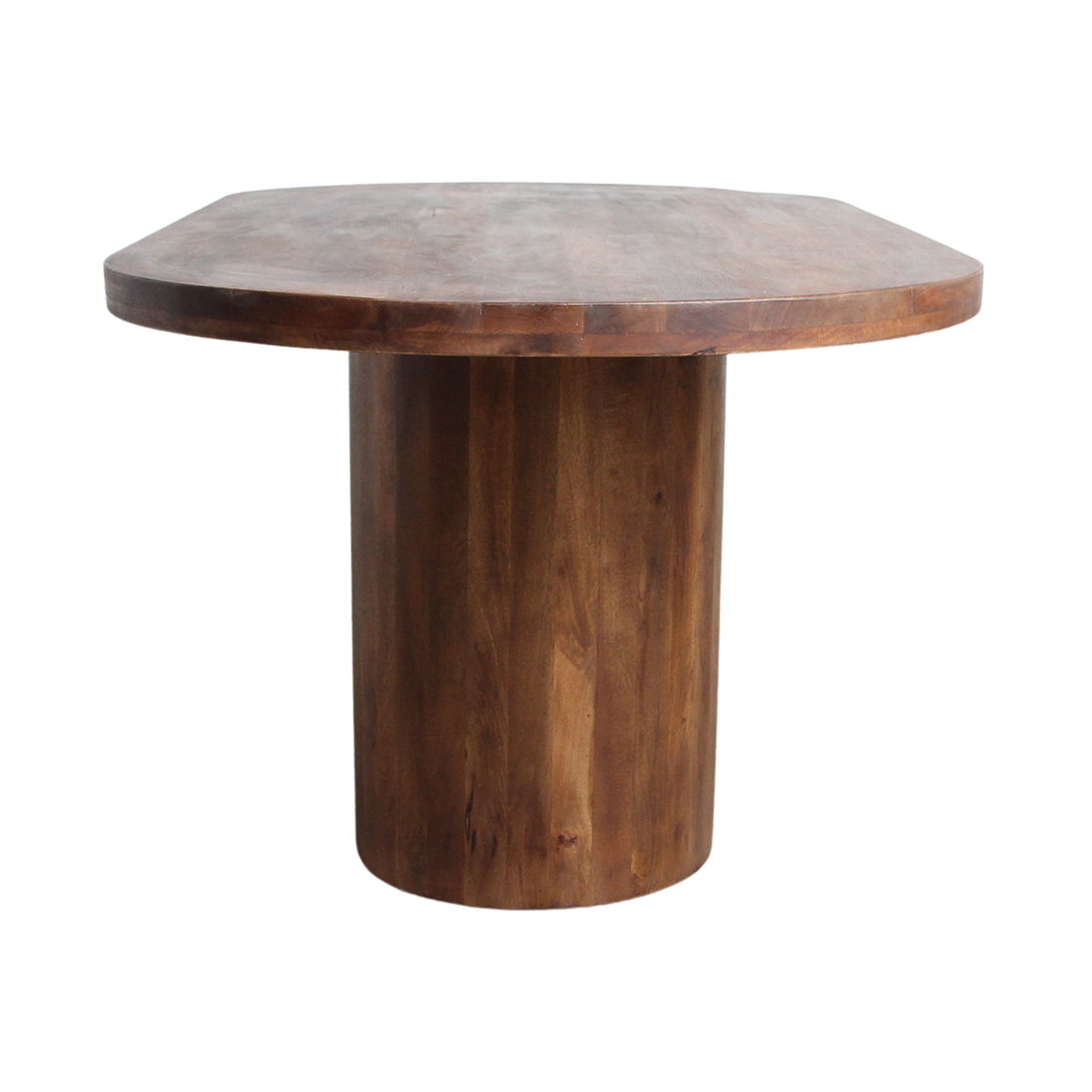Mesa de comedor Bullnose rectangular ovalada de madera de mango 240 cm Raw Materials