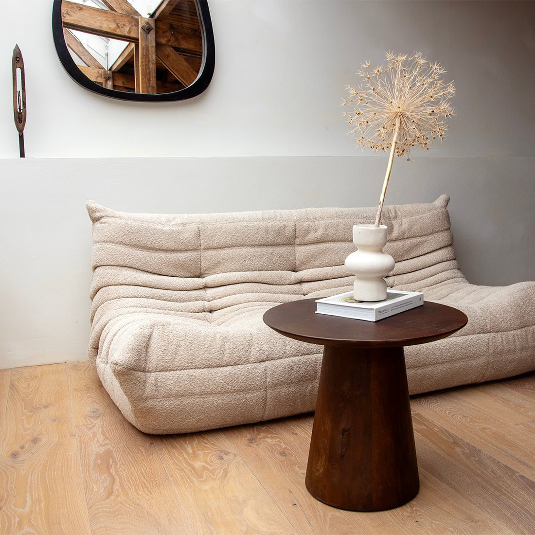 Mesa auxiliar Bullnose Cone 50cm Raw Materials